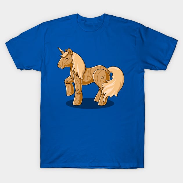 Unocchio the Wooden Unicorn T-Shirt by SJayneDesign